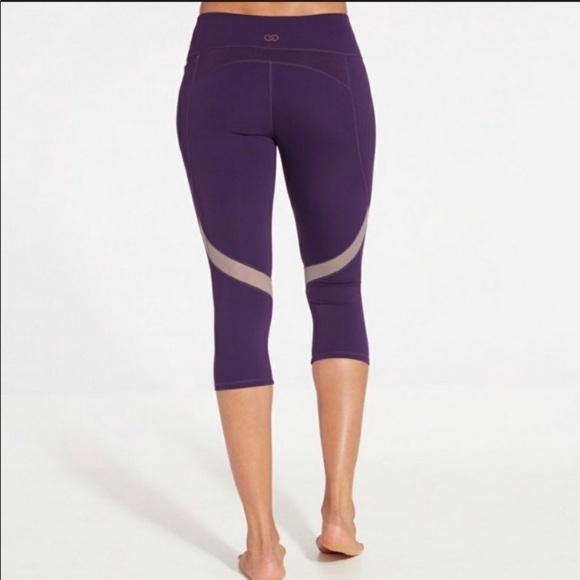 CALIA by Carrie Underwood Purple Crop Leggings SzS - Picture 2 of 11